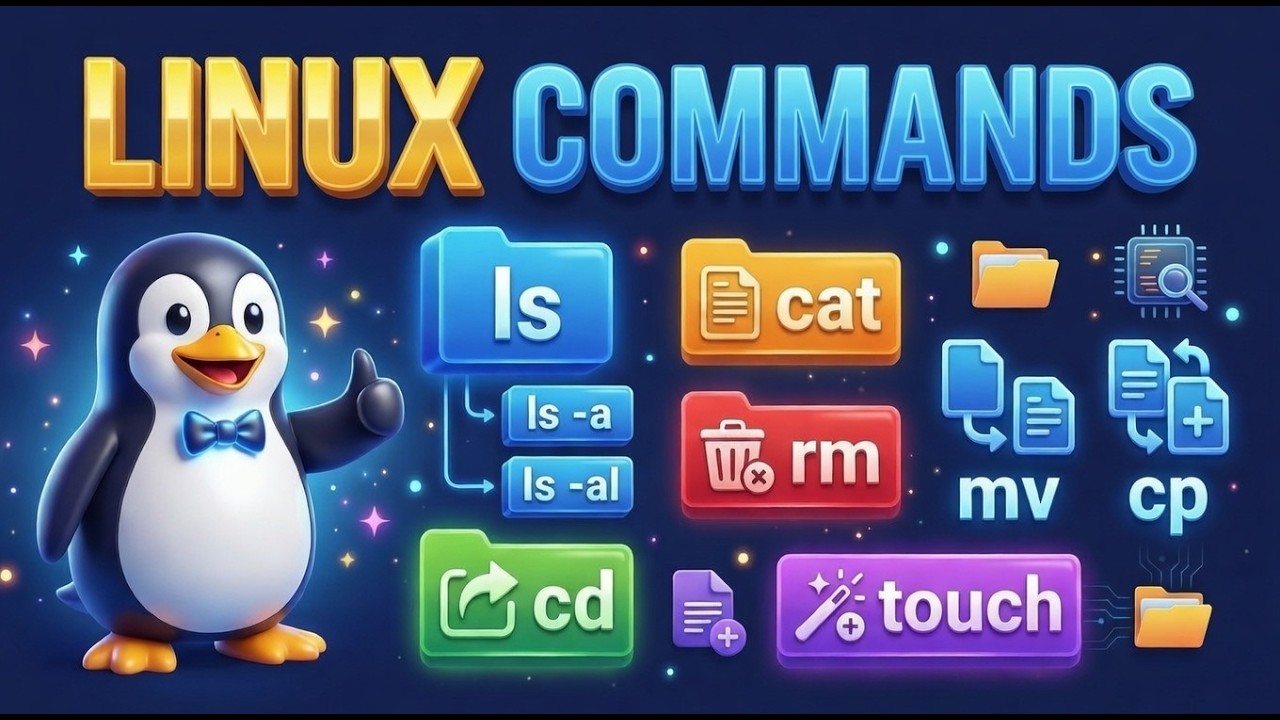 Linux Commands for Beginners | ls, cat, rm, cd, touch, mv, cp Explained