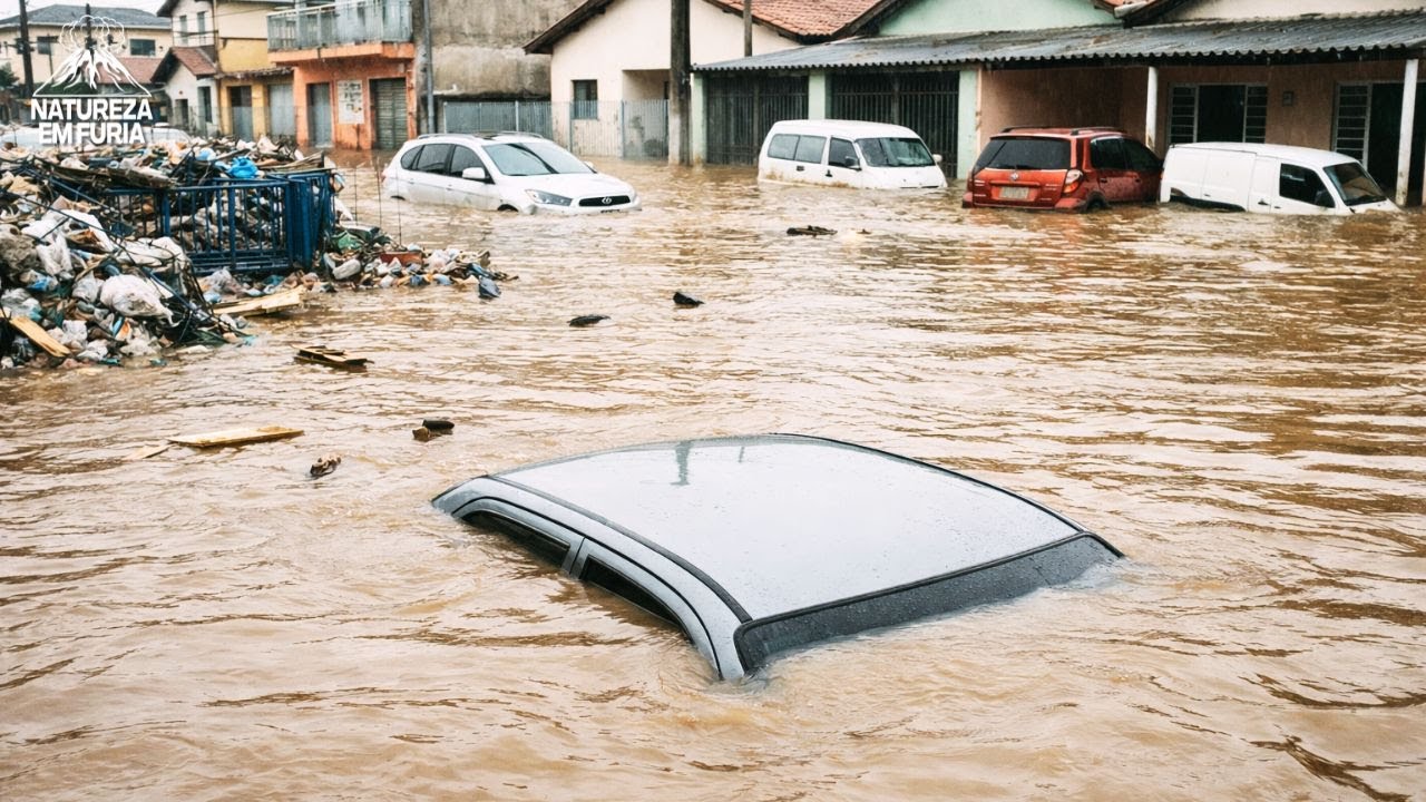 CAOS EM SANTO ANDR&Eacute; - SP: Em 20 MINUTOS TUDO FICOU INUNDADO!