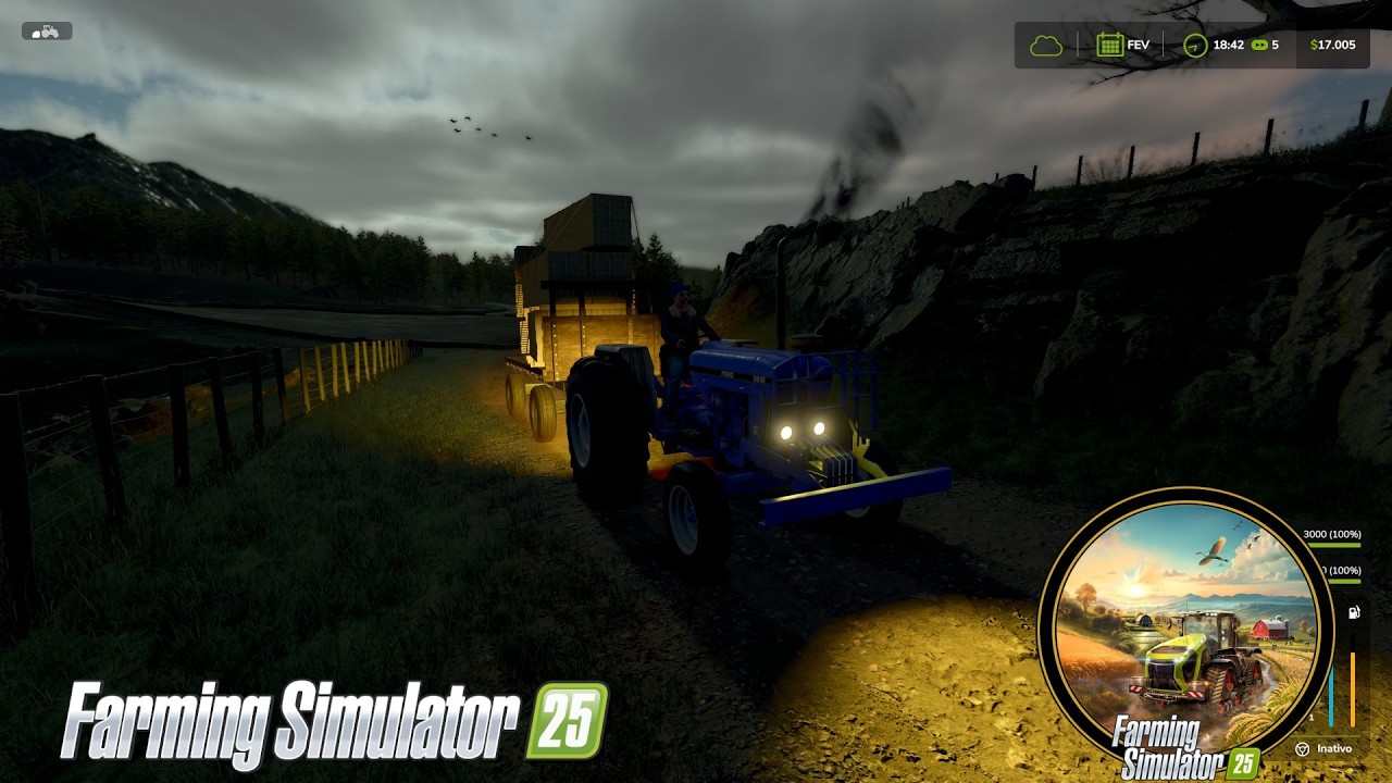 levando a primeira carga de madeiras para o castelo #farmingsimulator25