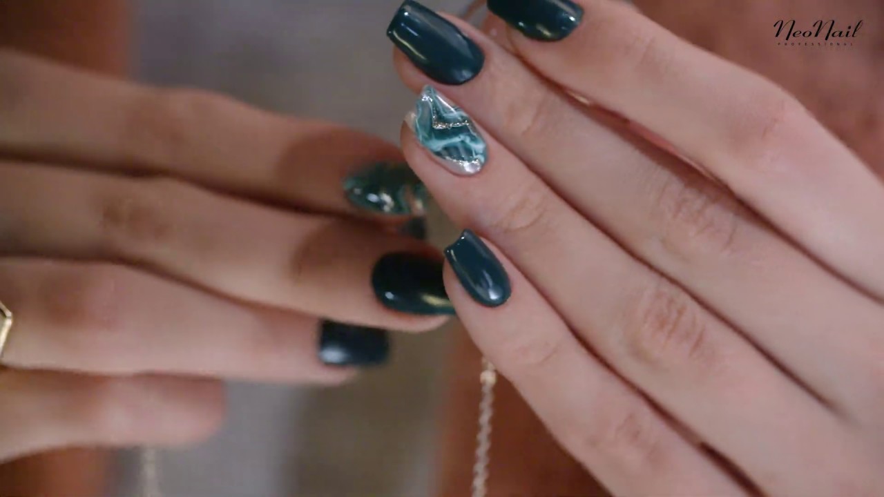 NeoNail Tutorial - Zielone marmurki