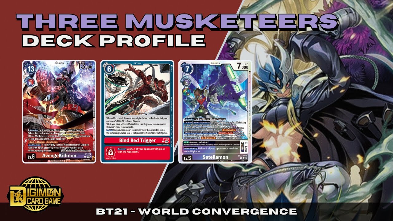 BT21: Three Musketeers Deck Profile | Digimon Card Game