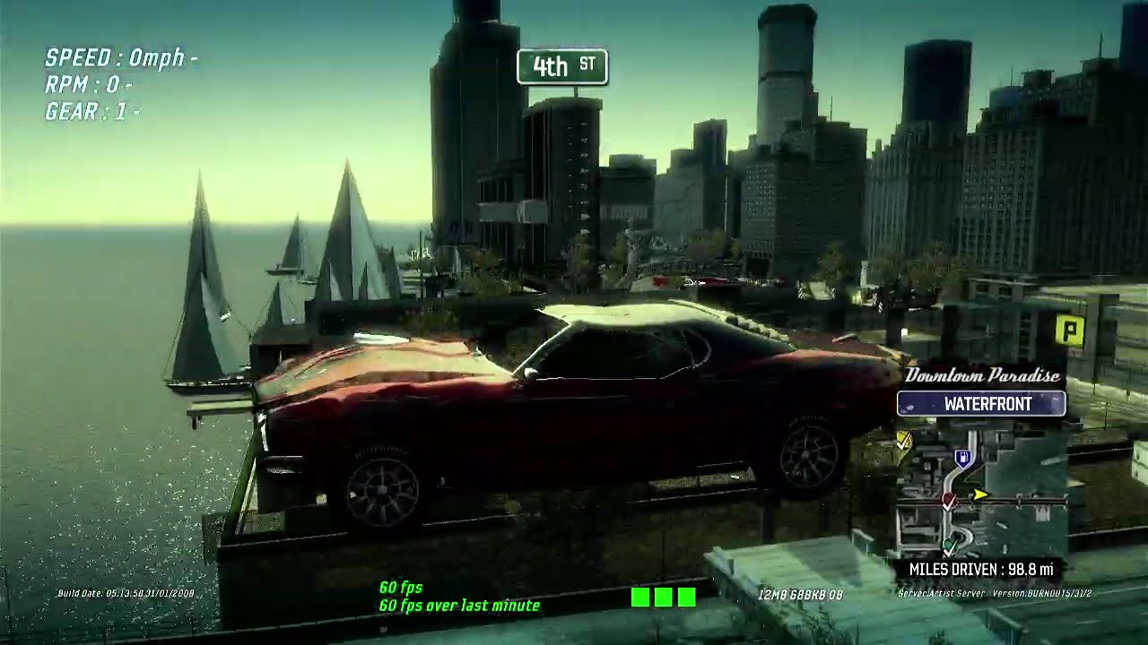 Burnout Paradise Breaker Island Build Gameplay (Xbox 360)