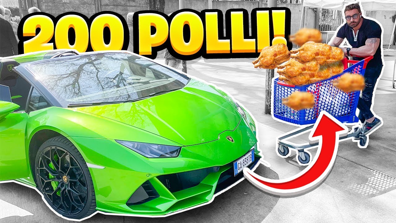 COMPRO in LAMBORGHINI 200 POLLI e li DONO in BENEFICENZA! *ASSURDO*
