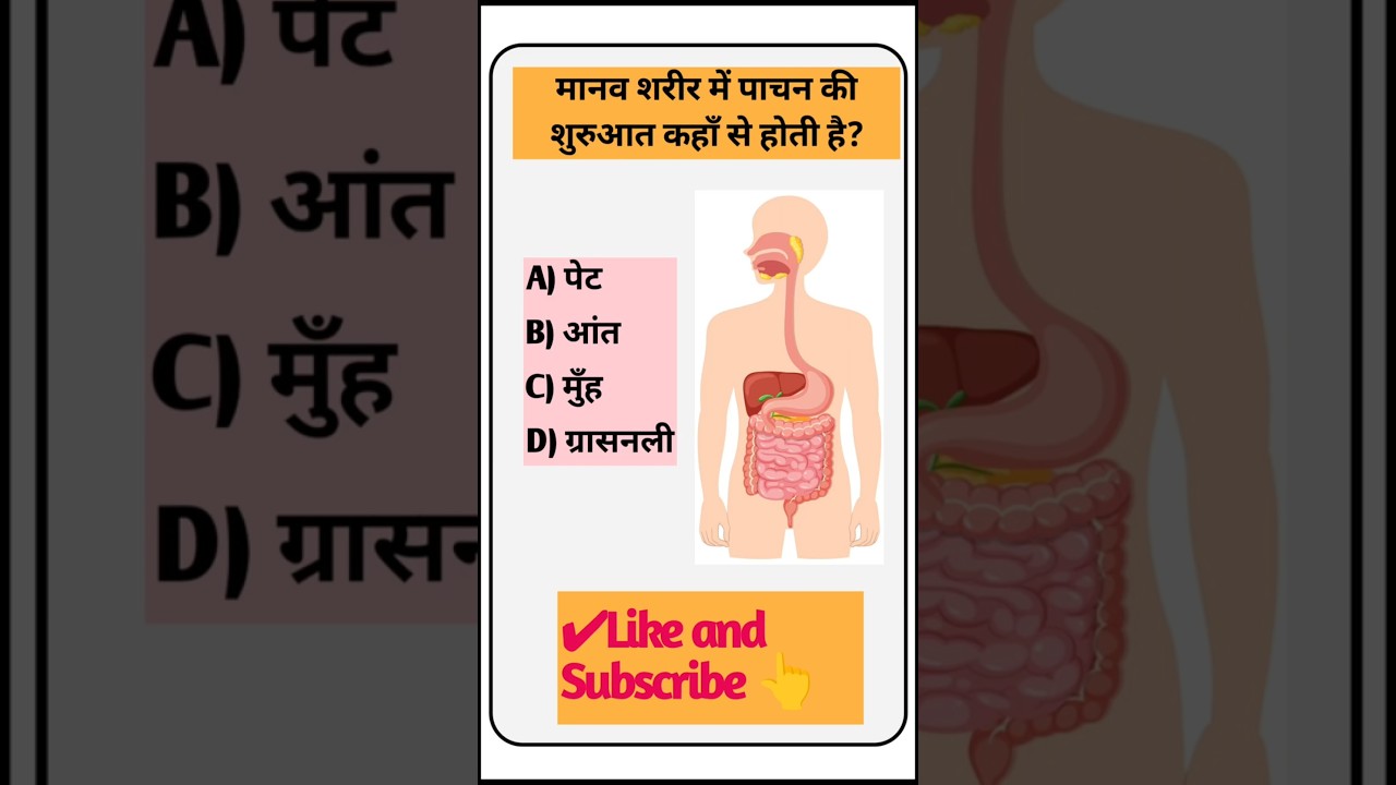 99% लोग नहीं जानते 😱 || मानव शरीर में पाचन की शुरुआत कहाँ से होती है? | 