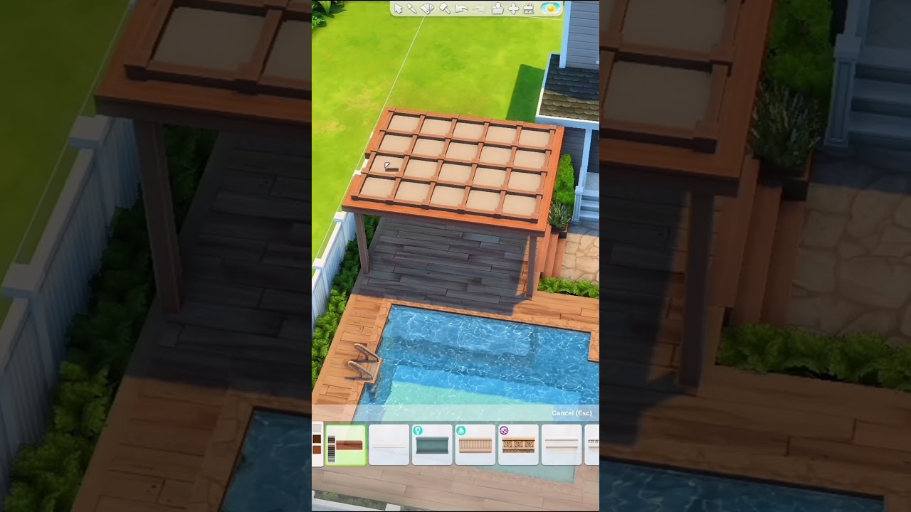 Relaxing Pool Build ✨💧#sims4 #simatok #thesims4 #simstips#sims4cc #sims #thesims