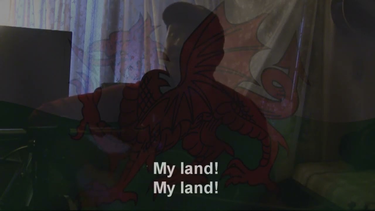 The Welsh National Anthem sung in Welsh and English