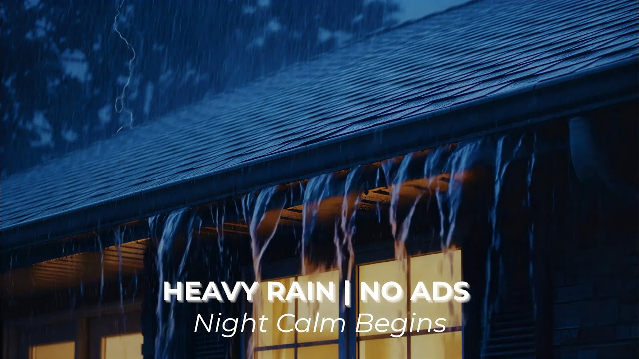 Heavy Rain and Thunder Sounds for Sleeping, Relaxing Storm Ambience for Deep Sleep and Inner Calm 11