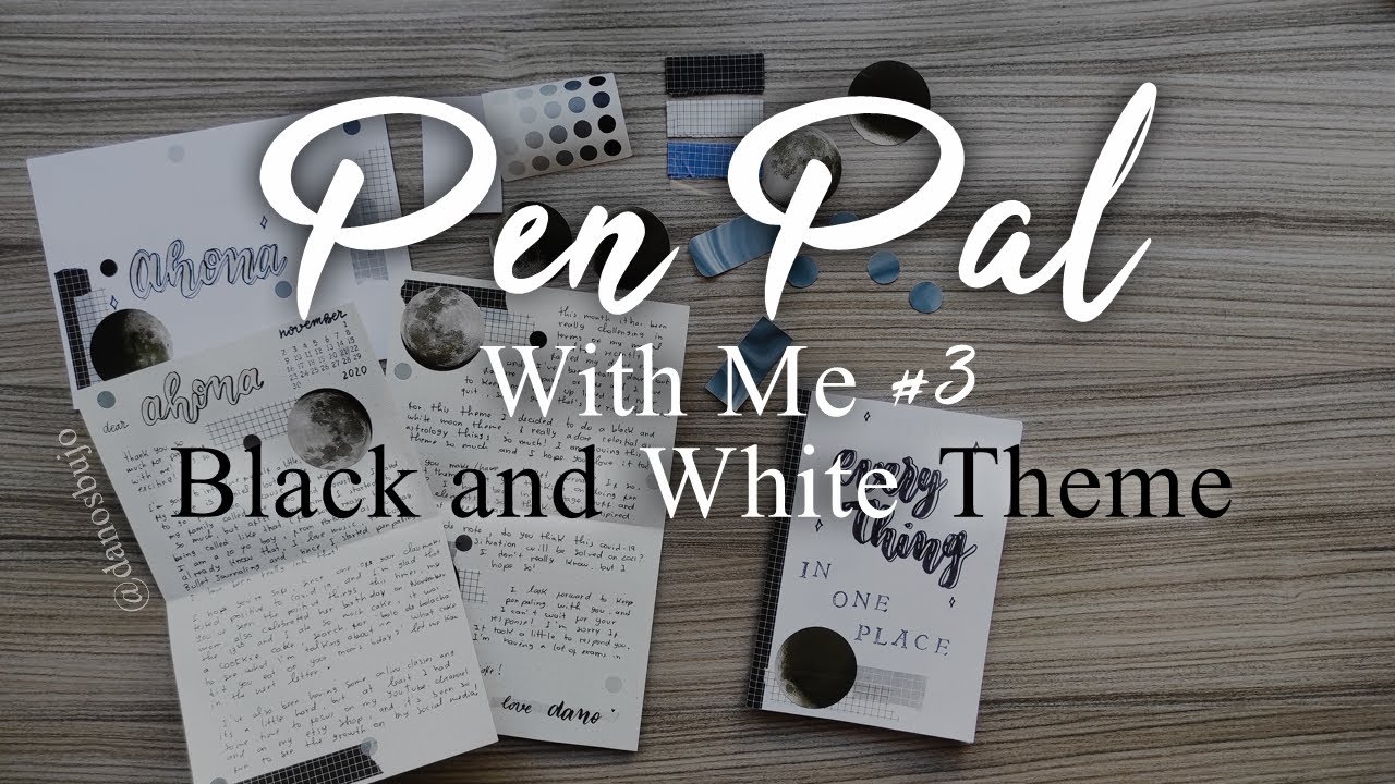 PENPAL WITH ME #3 [To Ahona] || Black and White Theme || Dano's Bujo