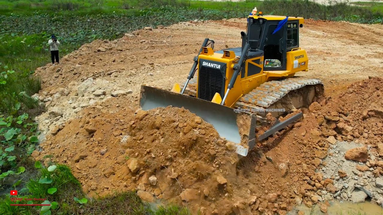 Wonderful Mighty New Project Skills Jobs Strongest SHANTUI Dozer Heavy Cutting Soils Rock In Water