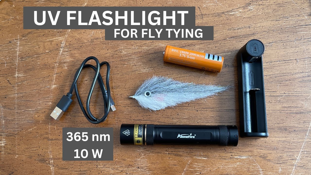 UV Flashlight for fly tying - Works with Solarez UV epoxy 10W 365nm