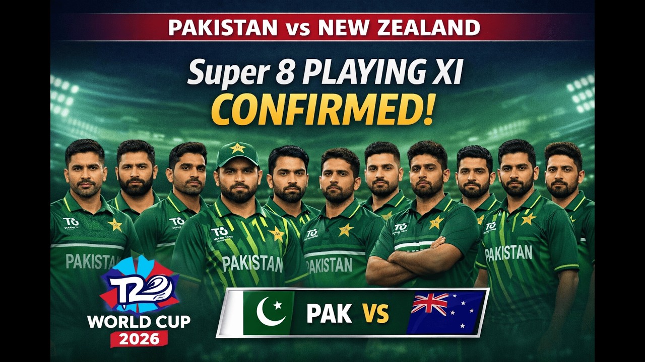 Pakistan vs New Zealand Super 8 Confirm Playing XI | Big Changes? T20 WC 2026
