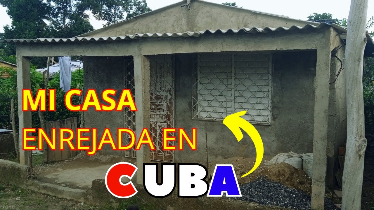 Construcción de mi casa en Cuba. Ya las rejas puestas con MIL AMORES