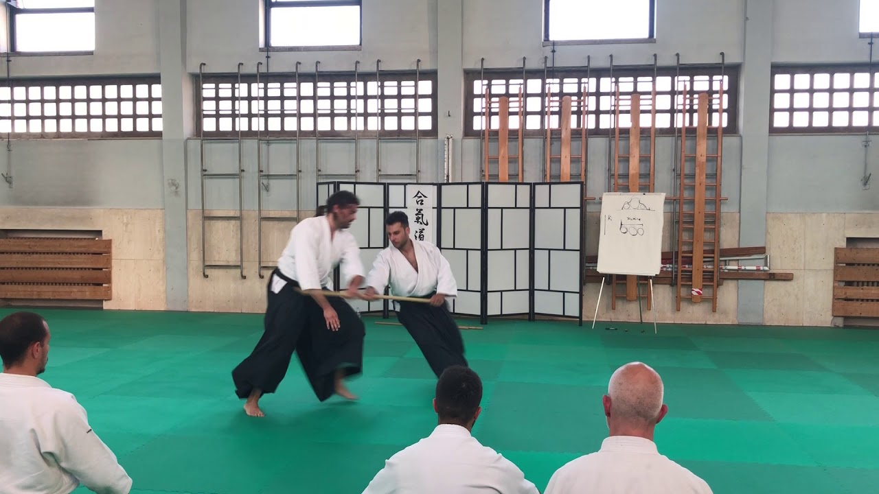 Esame 3 dan di Stefano Bartoli con Doshu Yoshigasaki. Ki Aikido