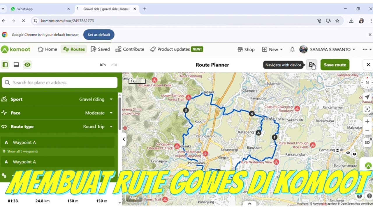 CARA MEMBUAT RUTE GOWES SENDIRI PAKAI KOMOOT ‼️APLIKASI KOMOOT