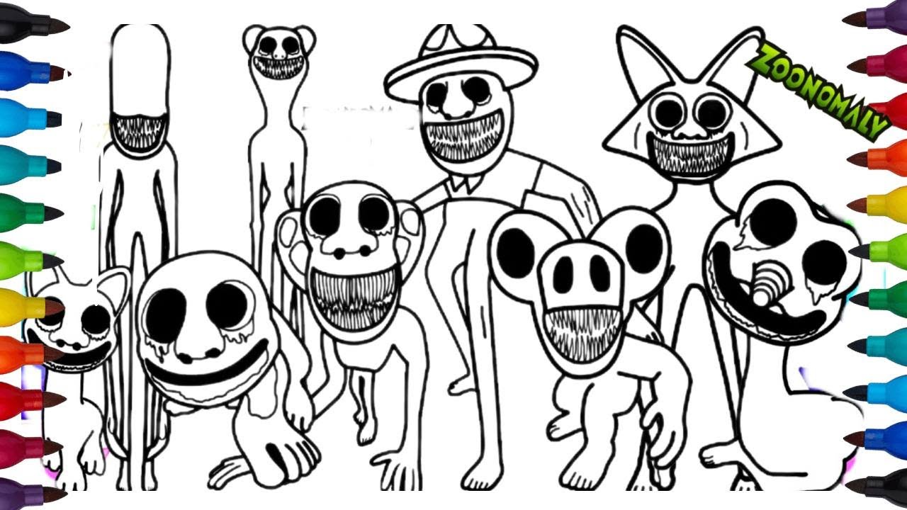Zoonomaly Coloring Pages | How to color Bosses and Monsters from Zoonomaly 2 | NCS Music #543