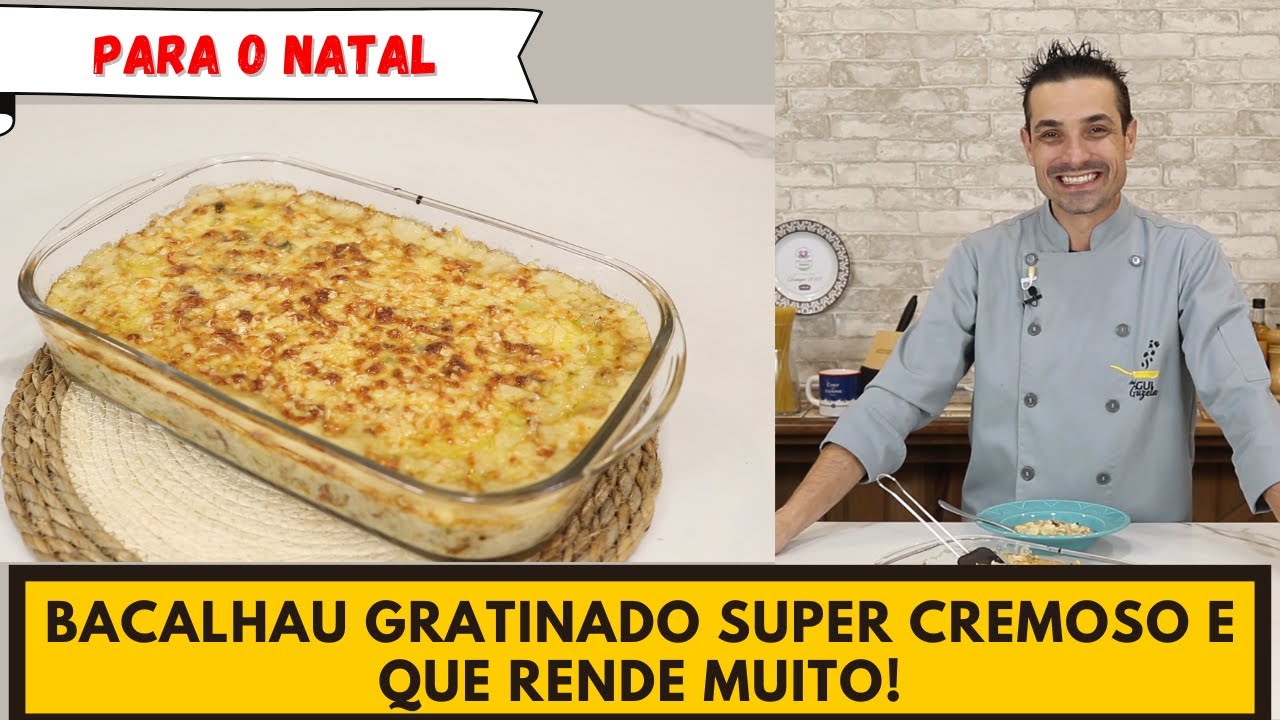 Receita perfeita pra esse natal! BACALHAU GRATINADO