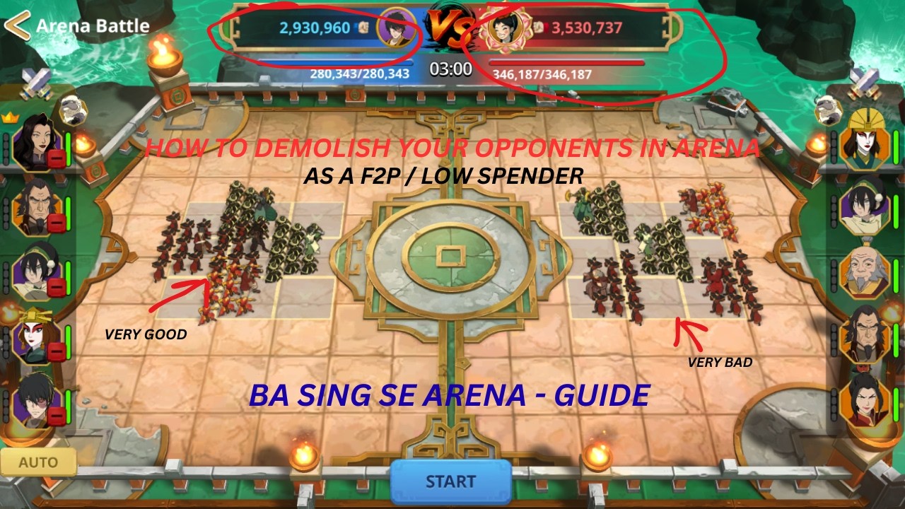 How to destroy your opponents in The Arena as a F2P / low spender in Avatar: Realms Collide