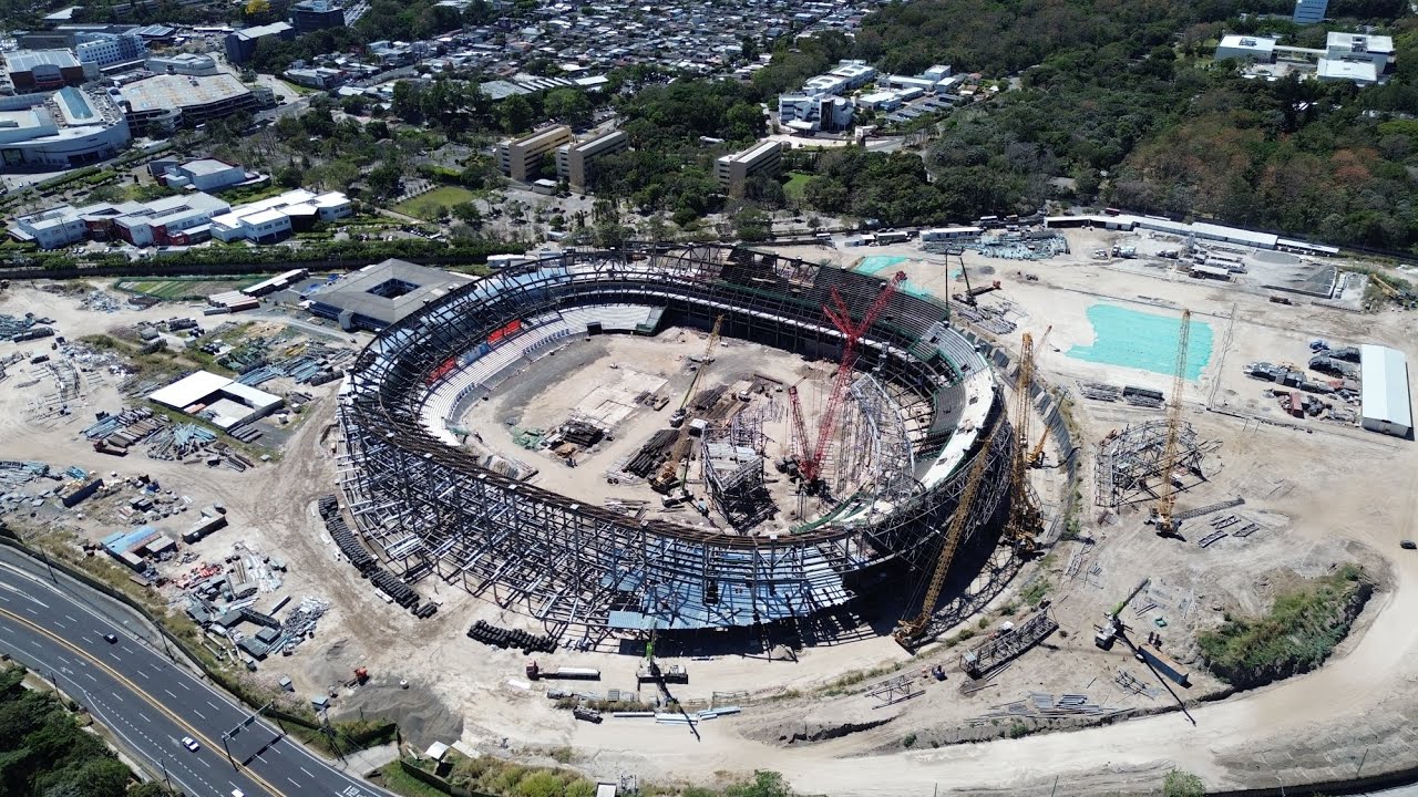 ​¡IMPRESIONANTE! Ya se ve la forma del Nuevo Estadio Nacional de El Salvador.
