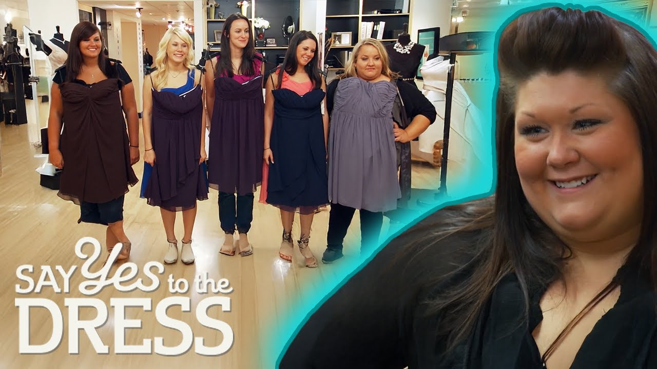 Entourage Battle To Find The Right Dress For ALL Body Types | Say Yes To The Dress: Bridesmaids