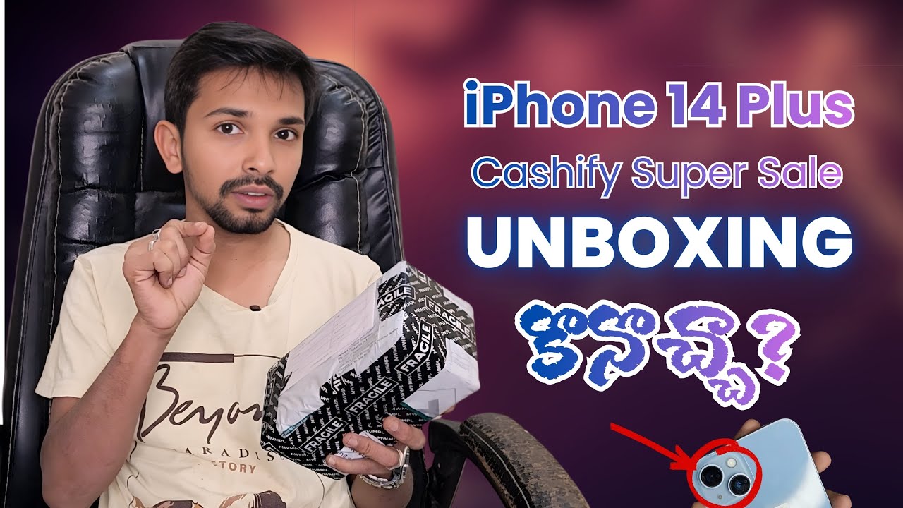 Cashify Super Sale B Grade iPhone 14 Plus Unboxing in Telugu