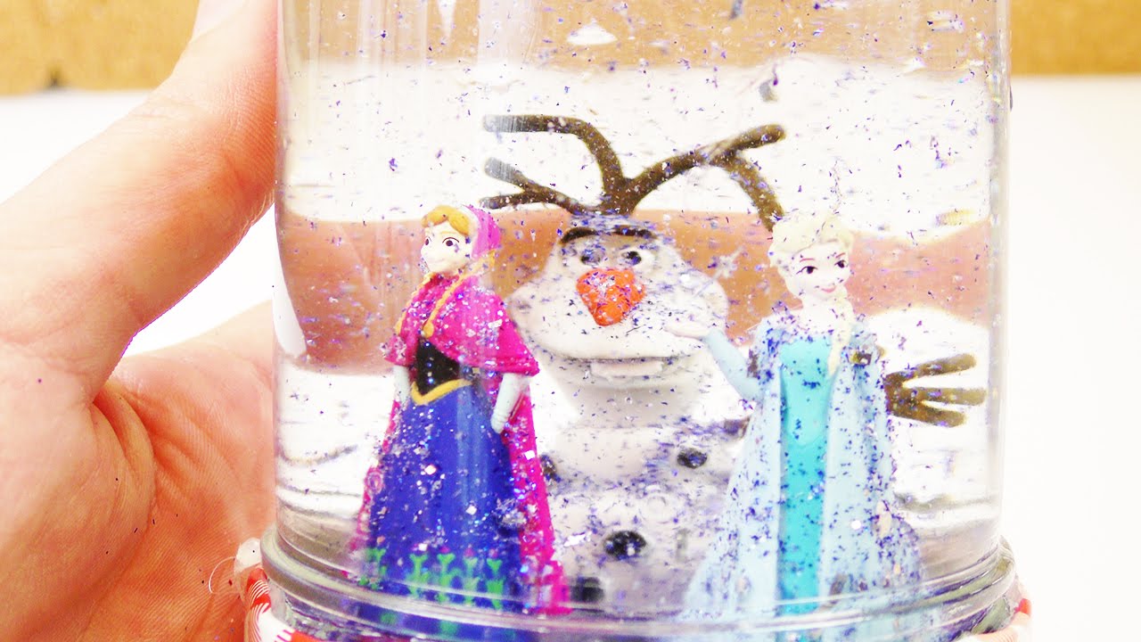 Frozen Eisköniging Glitzer Schneekugel basteln | tolle Geschenkidee | Demo