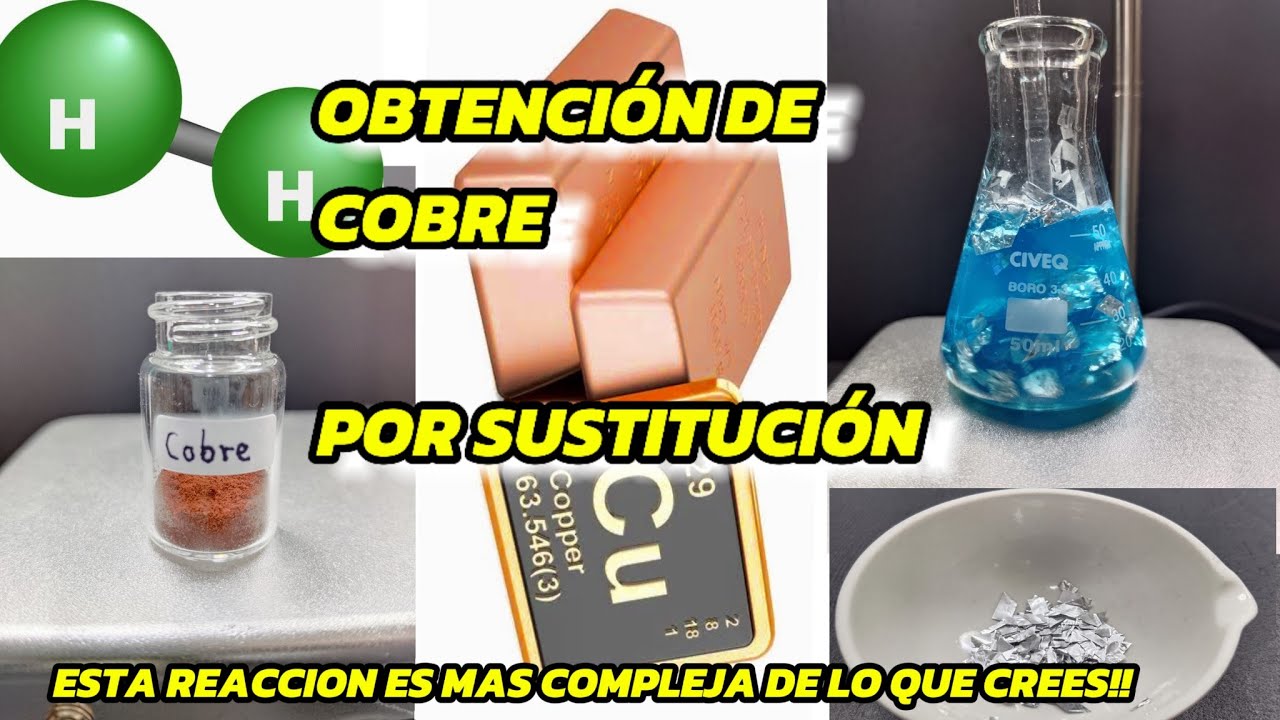SINTESIS DE COBRE POR SUSTITUCIÓN #Quimicaanalitica #Experimentos #edutuber #Quimicainorganica
