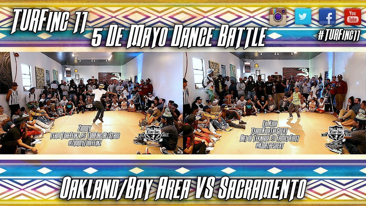 TURFinc 11 5 De Mayo Dance Battle | Zimmy vs Lil Kida The Great | Oakland/Bay Area vs Sacramento