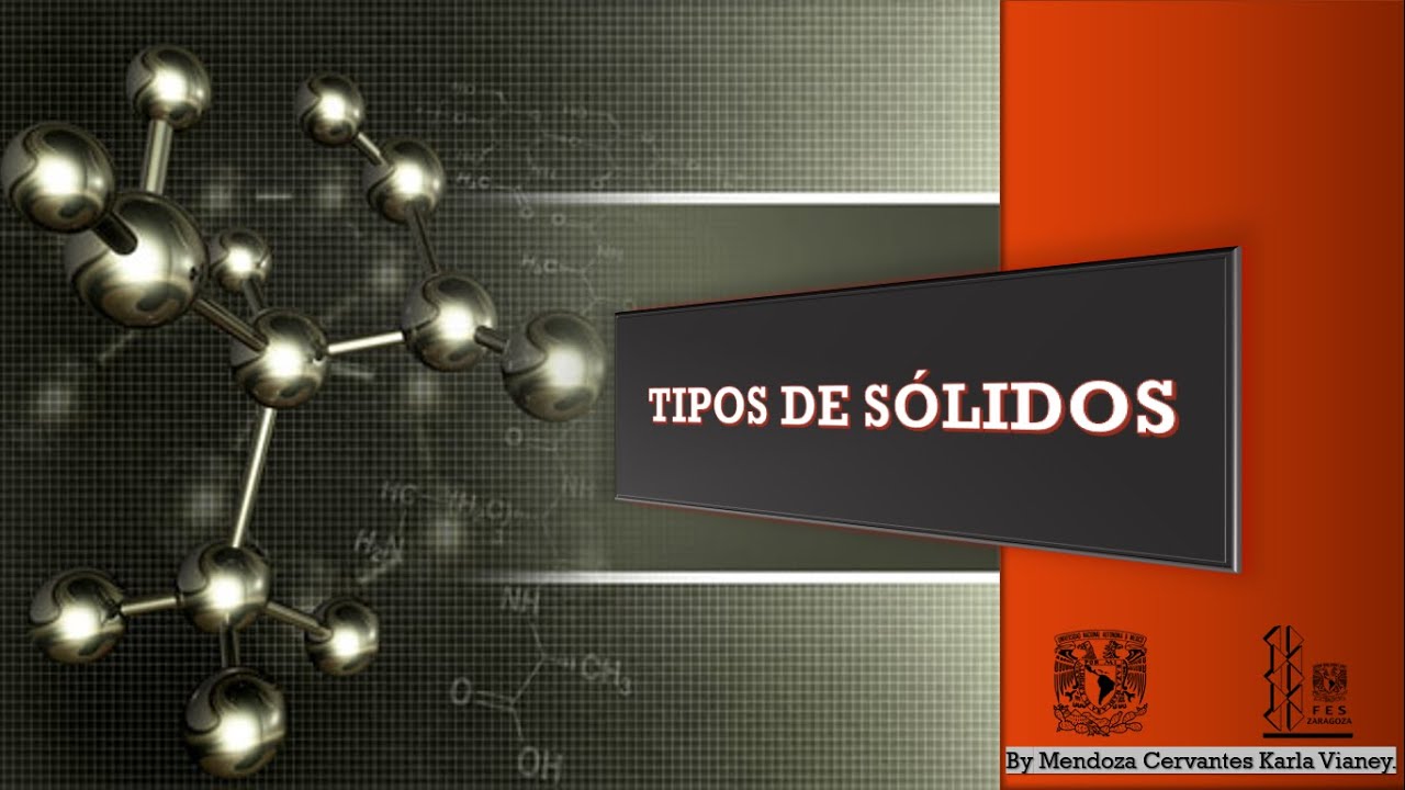 Tipos de s&oacute;lidos: i&oacute;nicos, moleculares, covalentes y met&aacute;licos.