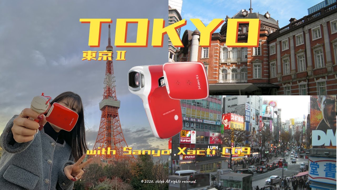 산요 작티 CG9로 찍은 도쿄 여행 2편: 시부야∙아사쿠사∙우에노ㅣ빈티지 캠코더 브이로그ㅣSanyo Xacti CG9