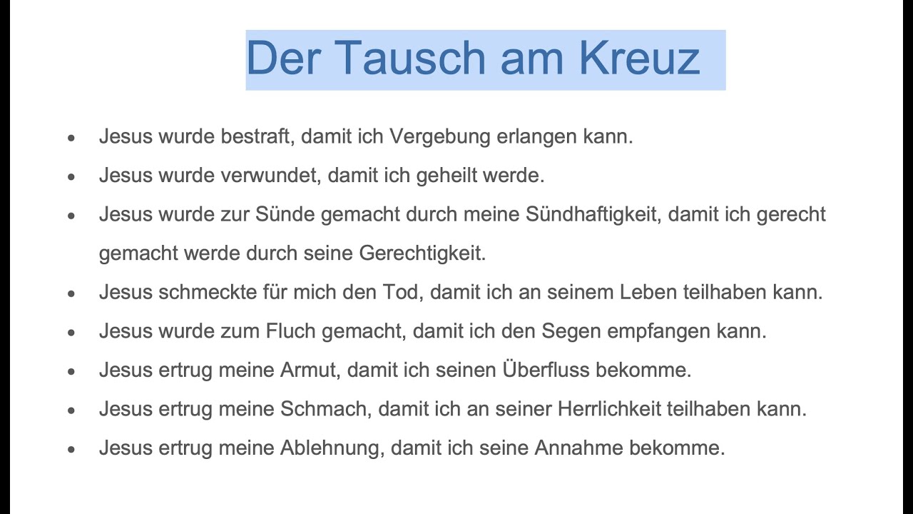 Derek Prince: Der Tausch am Kreuz (deutsche Stimme mit Text)