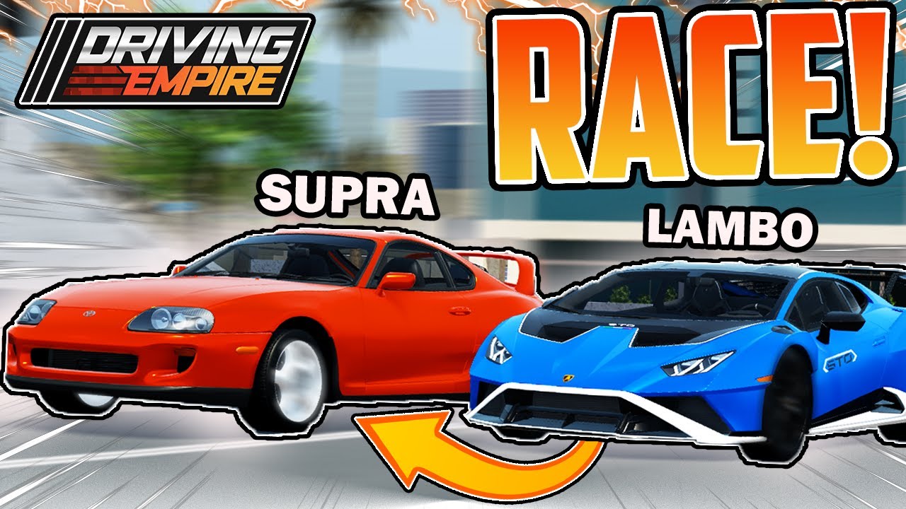 SUPRA vs LAMBORGHINI in ROBLOX Driving Empire! (INSANELY CLOSE!)