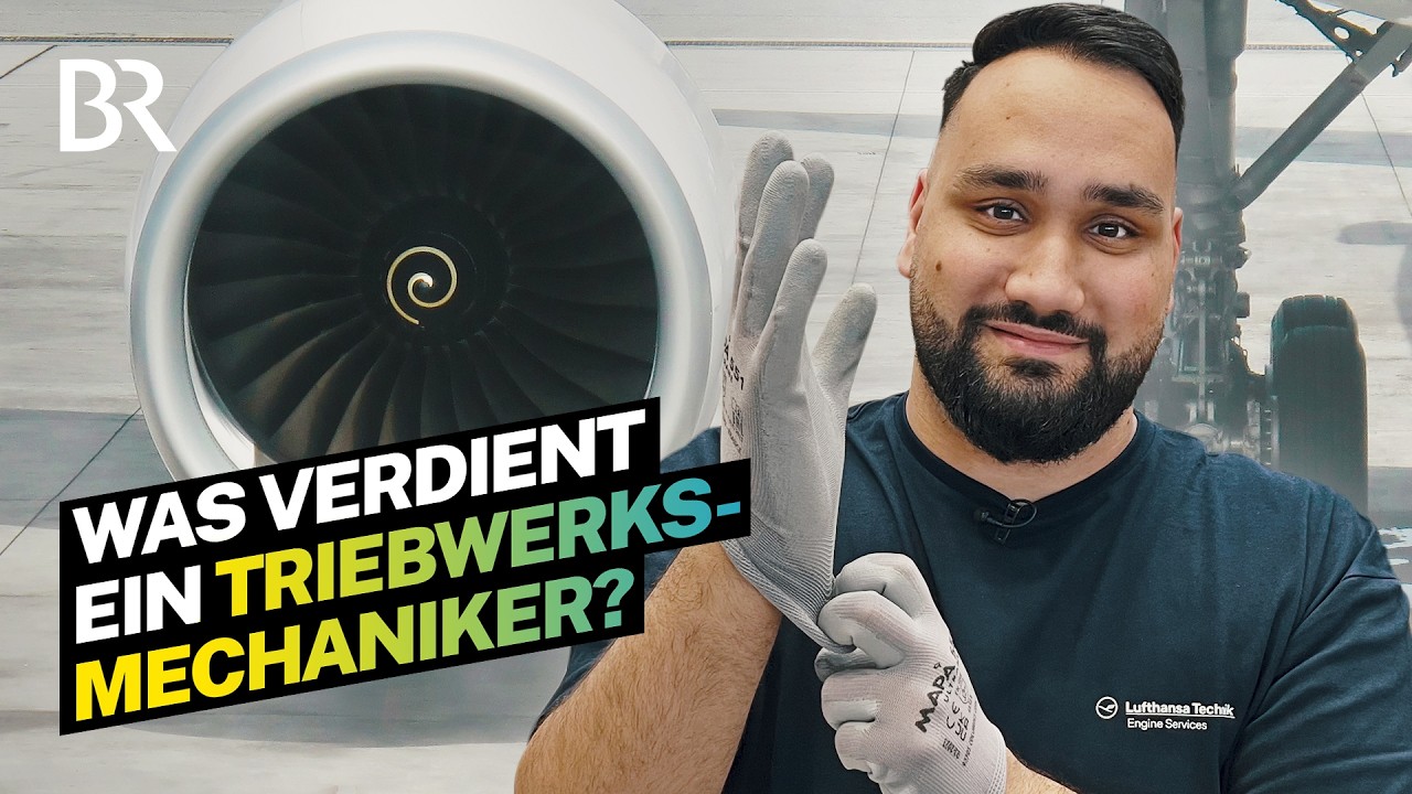 Gehalt bei Lufthansa Technik: Triebwerksmechaniker prüft Flugzeugteile | Lohnt sich das? | BR