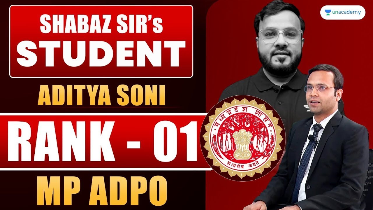 🎙️Topper's Talk: Aditya Soni Rank-1 | MP ADPO