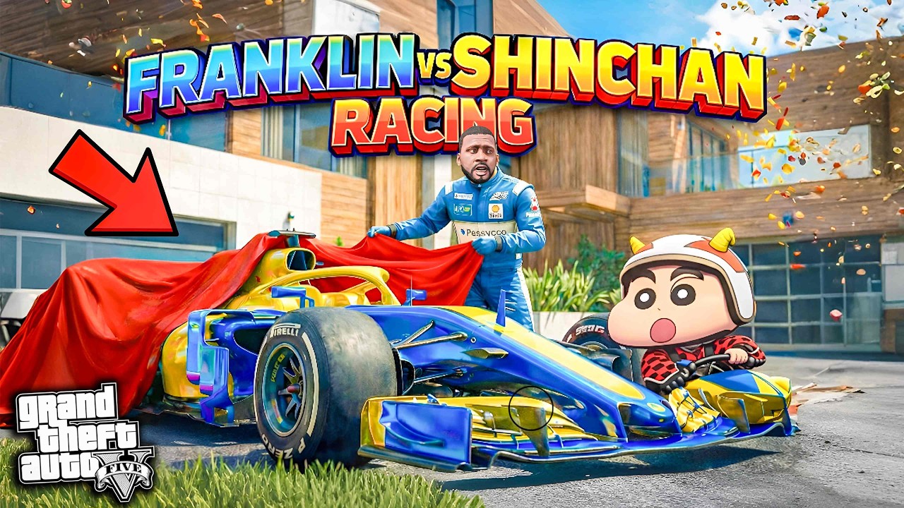 Franklin vs Shinchan Racing Challenge 😱 GTA 5 Funny Race | Who Wins? 🏎️💨
