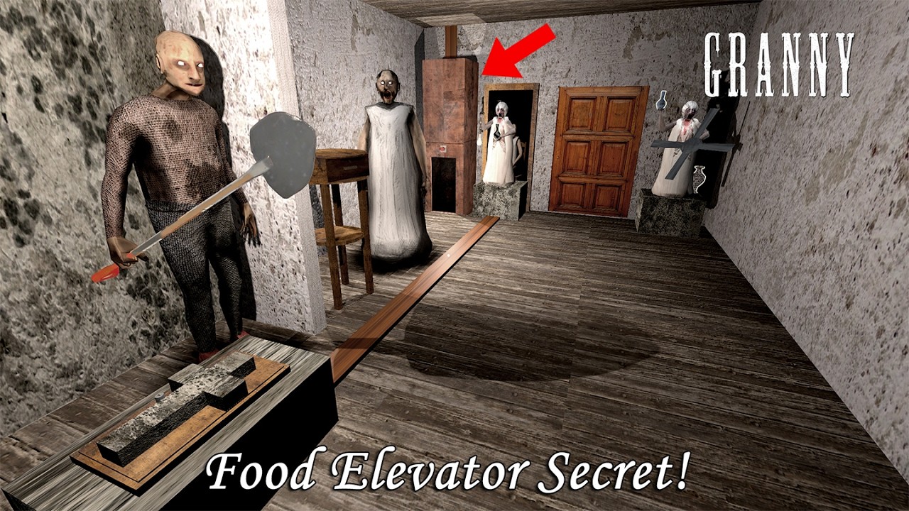 Granny Recaptured - The SECRET Attic Trap Discovered From Food Elevator Way