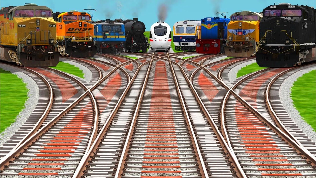 🚆Every Trains Run At Bumpy Curves Yard Line Railroad Tracks/ #railway #trainvideo #trains 