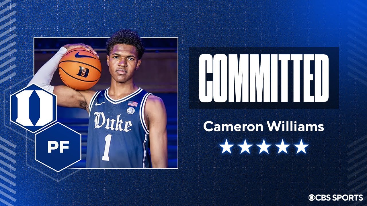 WATCH: 5-star PF Cameron Williams commits to Duke LIVE on CBS Sports | No. 4 Overall Player