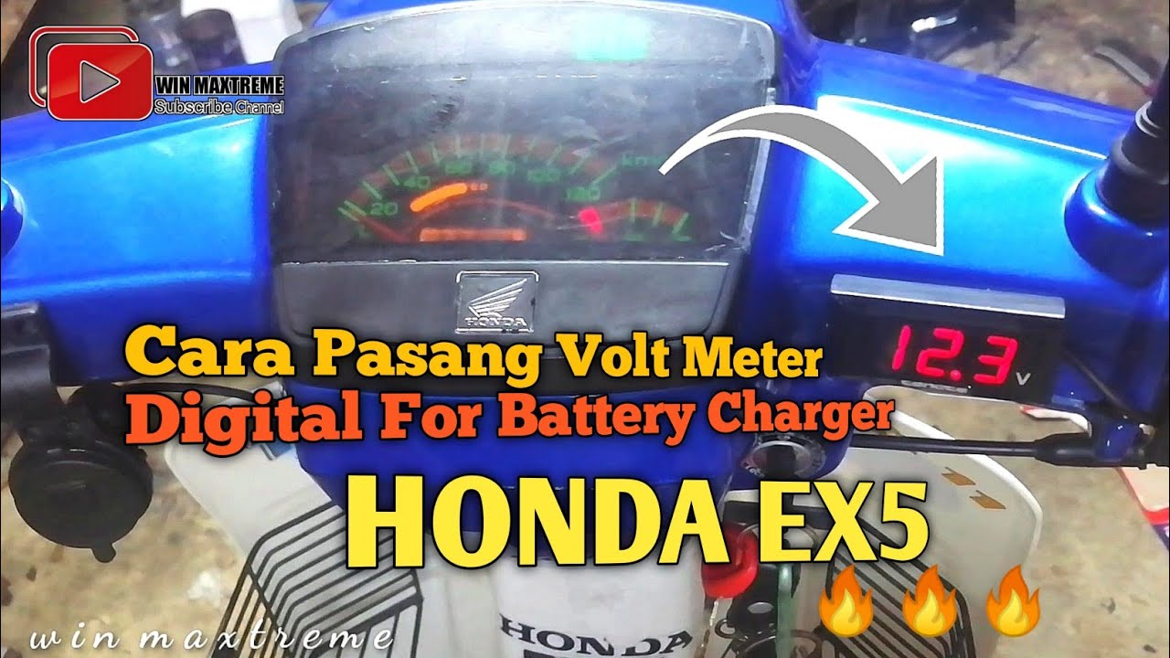 Tutorial Cara Pasang Volts Meter Honda Ex5 🔥🔥