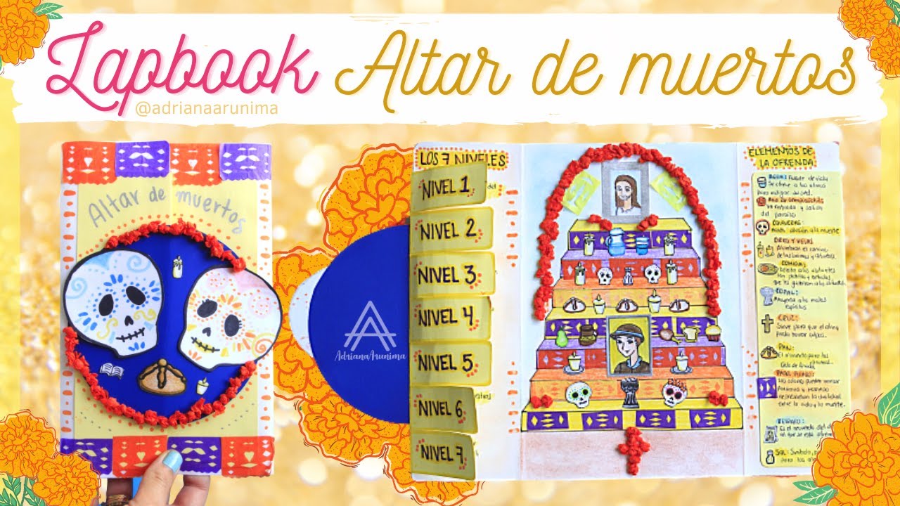 Lapbook de ALTAR DE MUERTOS | Elementos de un altar de muertos | Altar de 7 niveles