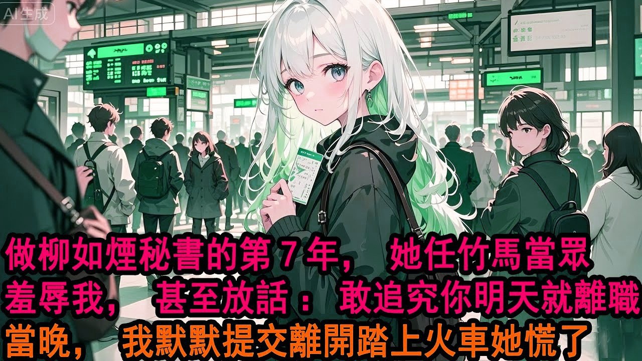 做柳如煙秘書的第7年，她任剛回國竹馬當著所有人面扒掉衣服澆我一頭水：靠身體上位 我不在你就勾引如煙，她看我一眼：阿誠只是年紀小不懂事 敢追究明天就離職！當晚，我默默提交離開踏上火車她慌了