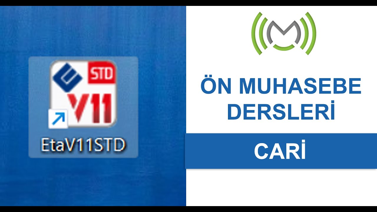 Bilgisayarlı Ön Muhasebe Cari Tanımlama - ETA V11