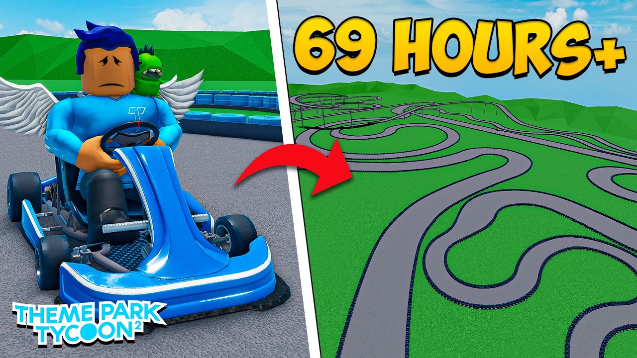Я построил САМУЮ ДЛИННУЮ трассу для картинга в Theme Park Tycoon 2!
