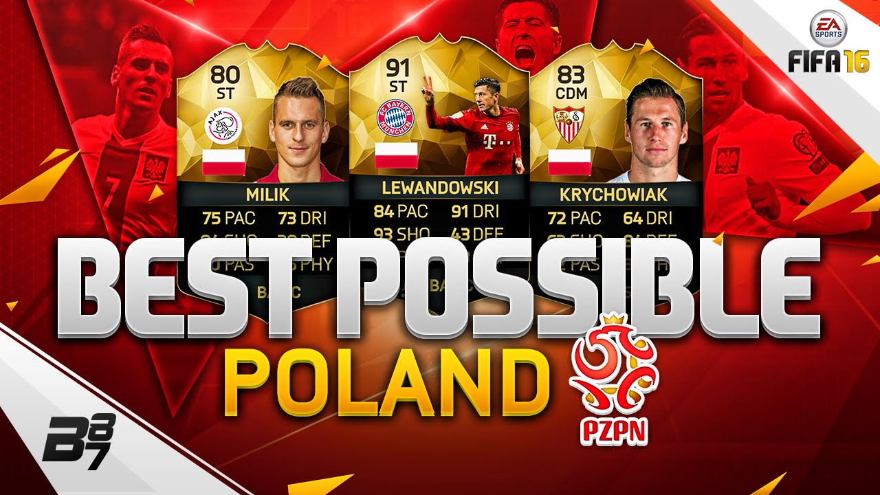 THE BEST POSSIBLE POLAND SQUAD! w/ 91 LEWANDOWSKI and IF MILIK!! | FIFA 16 ULTIMATE TEAM