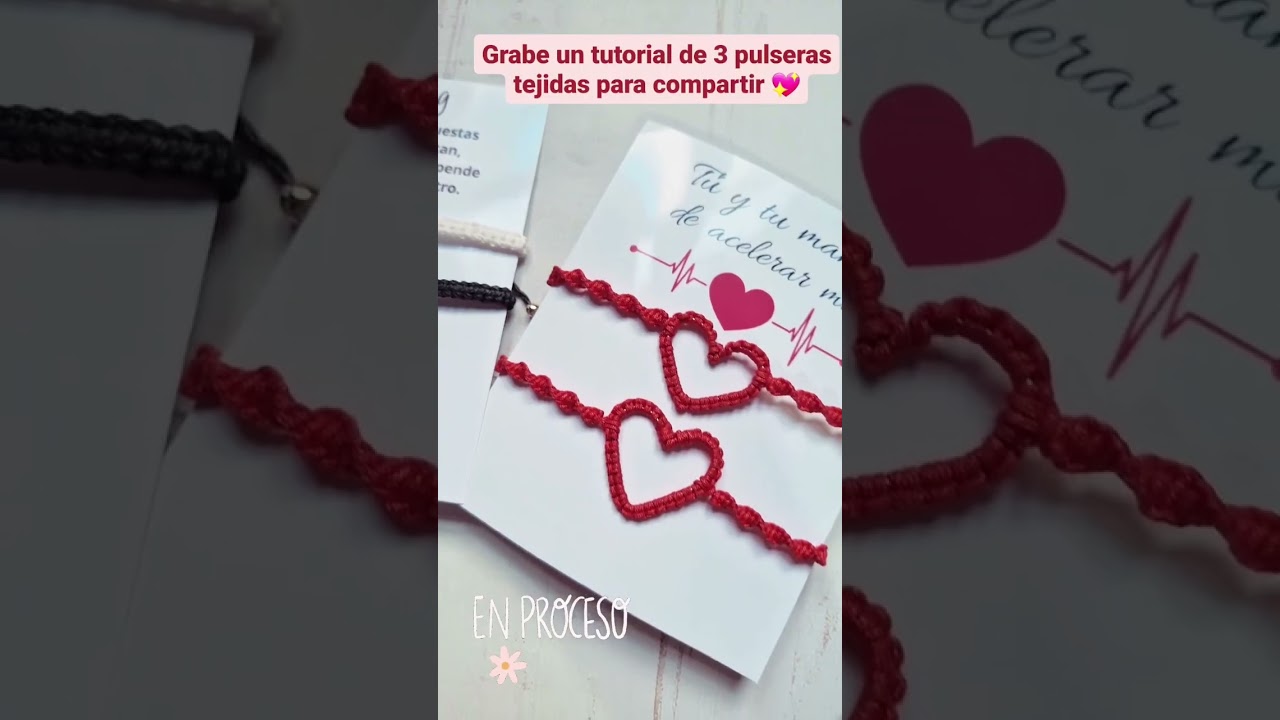 adelanto PULSERAS PARA COMPARTIR tejidas 3 ideas💖 #pulserasdehilo #bracelets