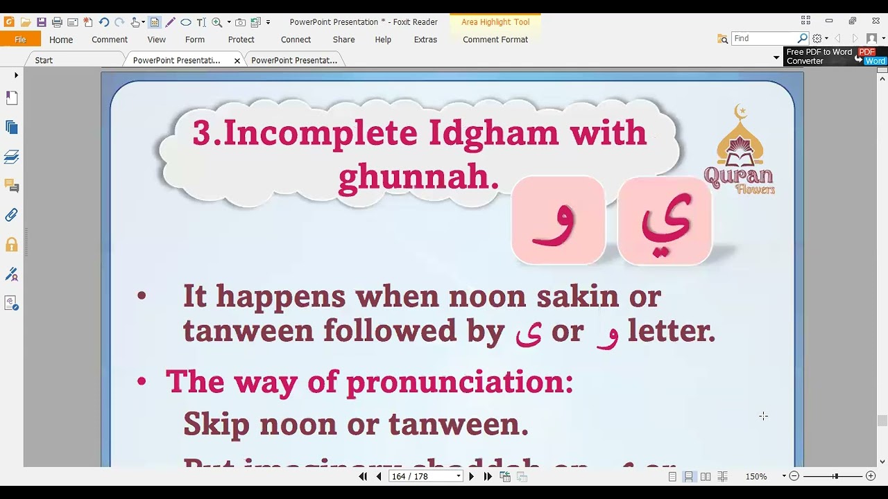 Exceptions of Idgham Rule