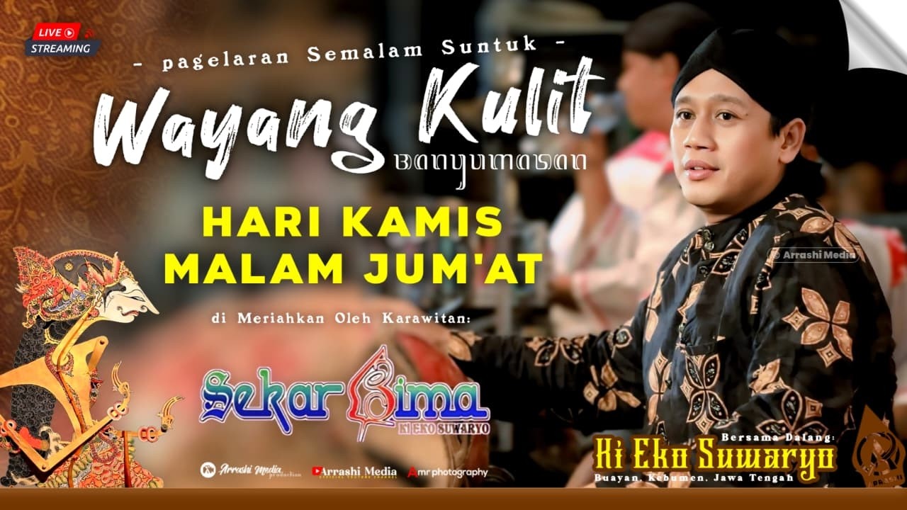 Pagelaran Wayang Kulit Malam Ini 12 FEBRUARI 2026 Dalang Ki Eko Suwaryo - Sekarbima