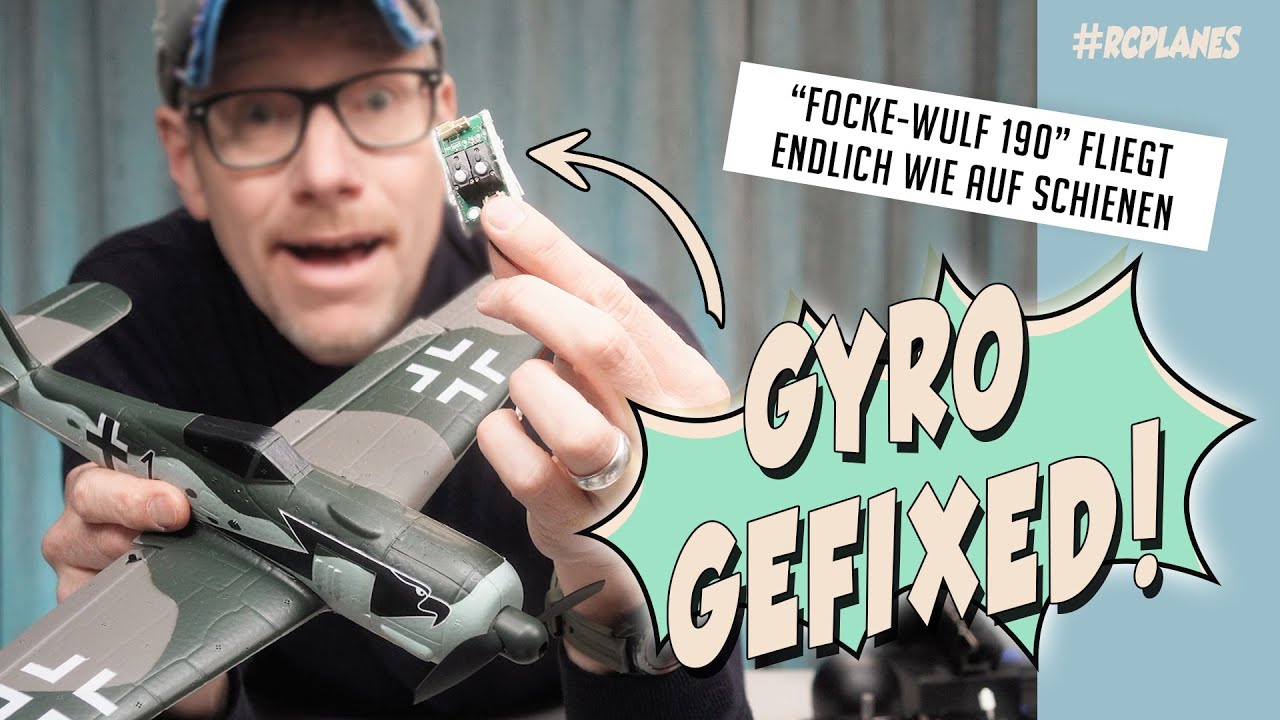 UPDATE: Focke Wulf Mini RC-Warbird endlich ohne Wackler! Gyrotausch macht's möglich...