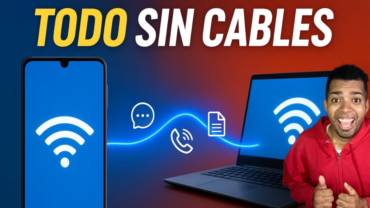 Como Conectar mi CELULAR a mi PC SIN CABLES 🔥 Sincroniza TODO Fácil y Rápido