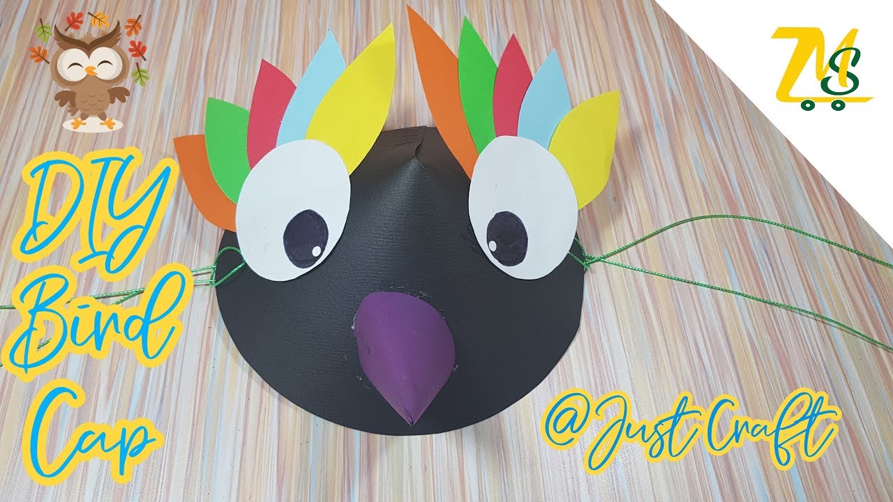 DIY Paper Bird Cap | Paper craft ideas | How to make paper hat? | Origami | Just Craft | msjustcraft