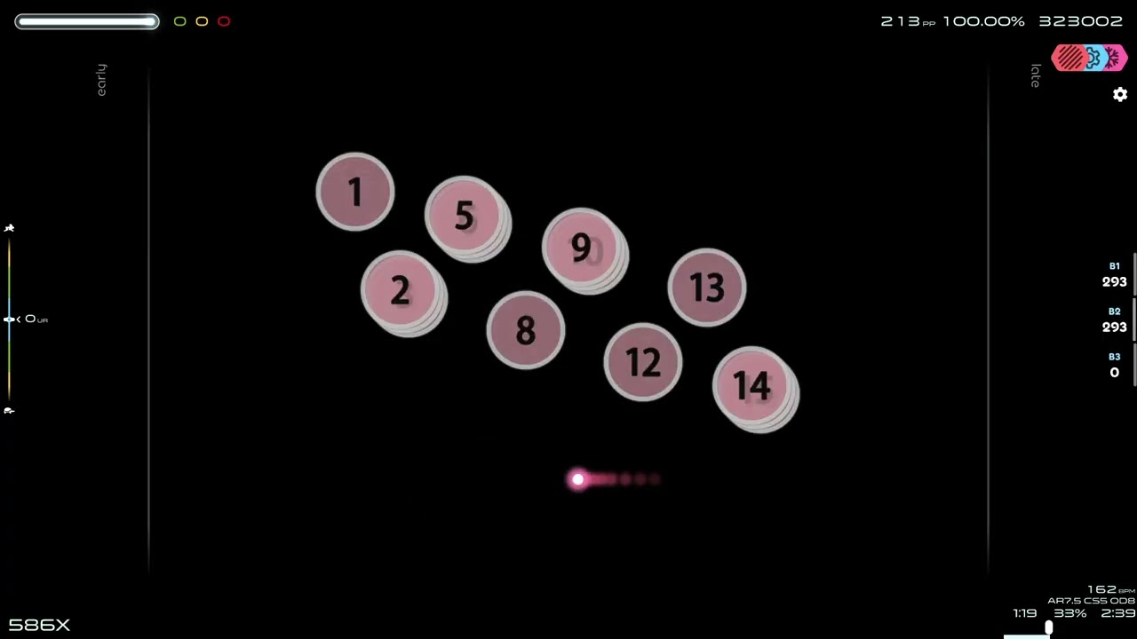 osu!lazer Hidden + Freeze Frame mod combo gameplay (autoplay)